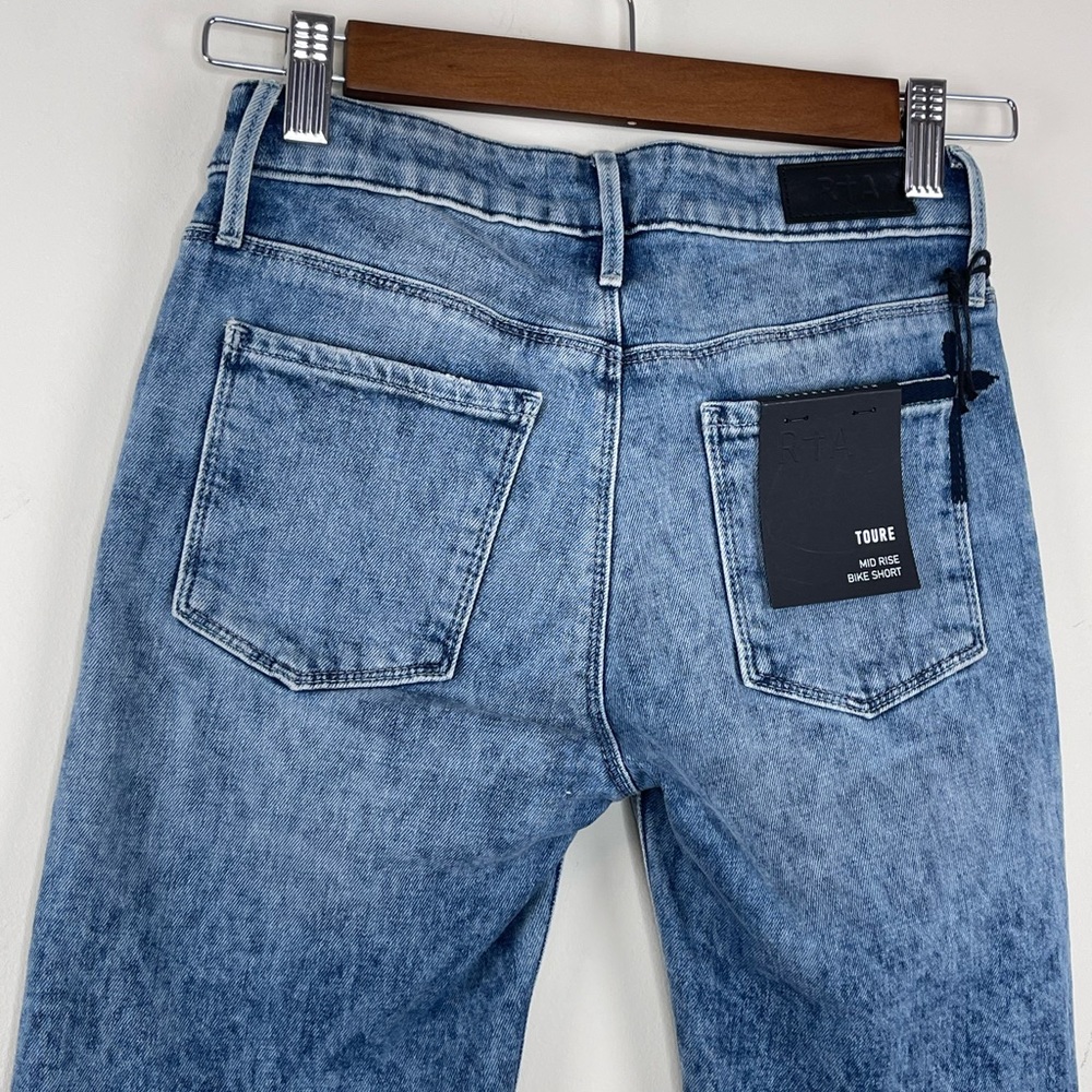 RtA Toure Cycle Short in Riviera Blue NWT Size 23 - Picture 6 of 9
